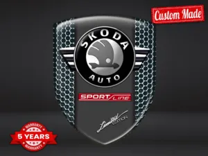 Skoda Silikonembleme Auto Professionell Anpassbar Robust
